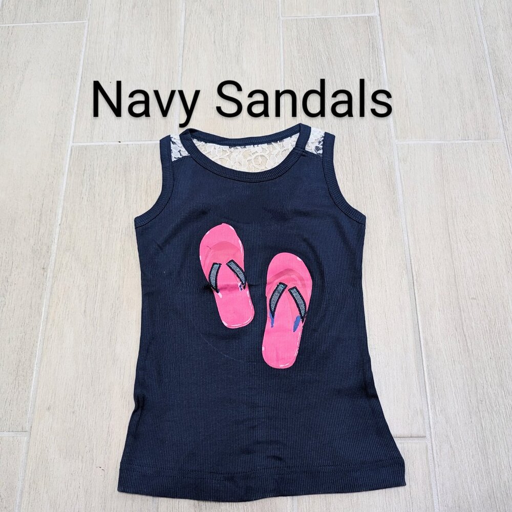 Girls Printed Cute Ribbed Cotton Blend Tank Top With Netted Back ,Soft & Comfy